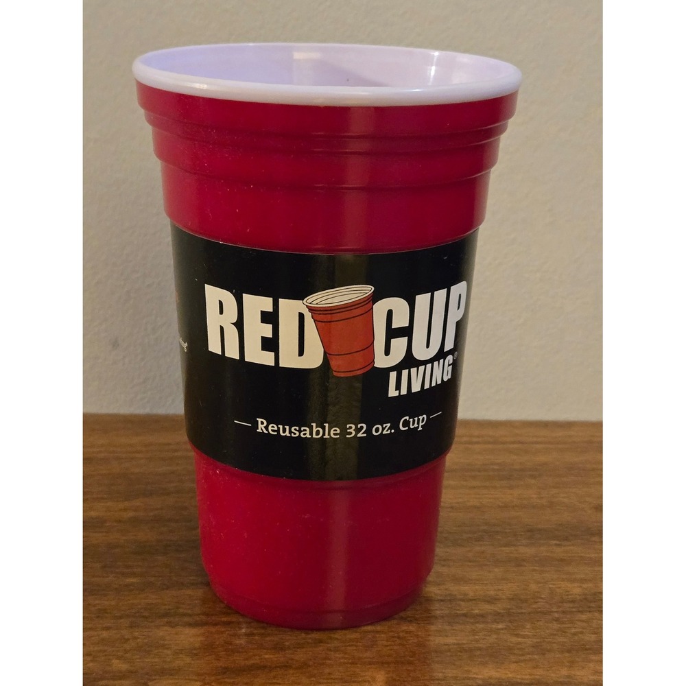 Red Cup Living Reusable 32 oz Cup Red Double Wall ABS Plastic Dishwasher Safe